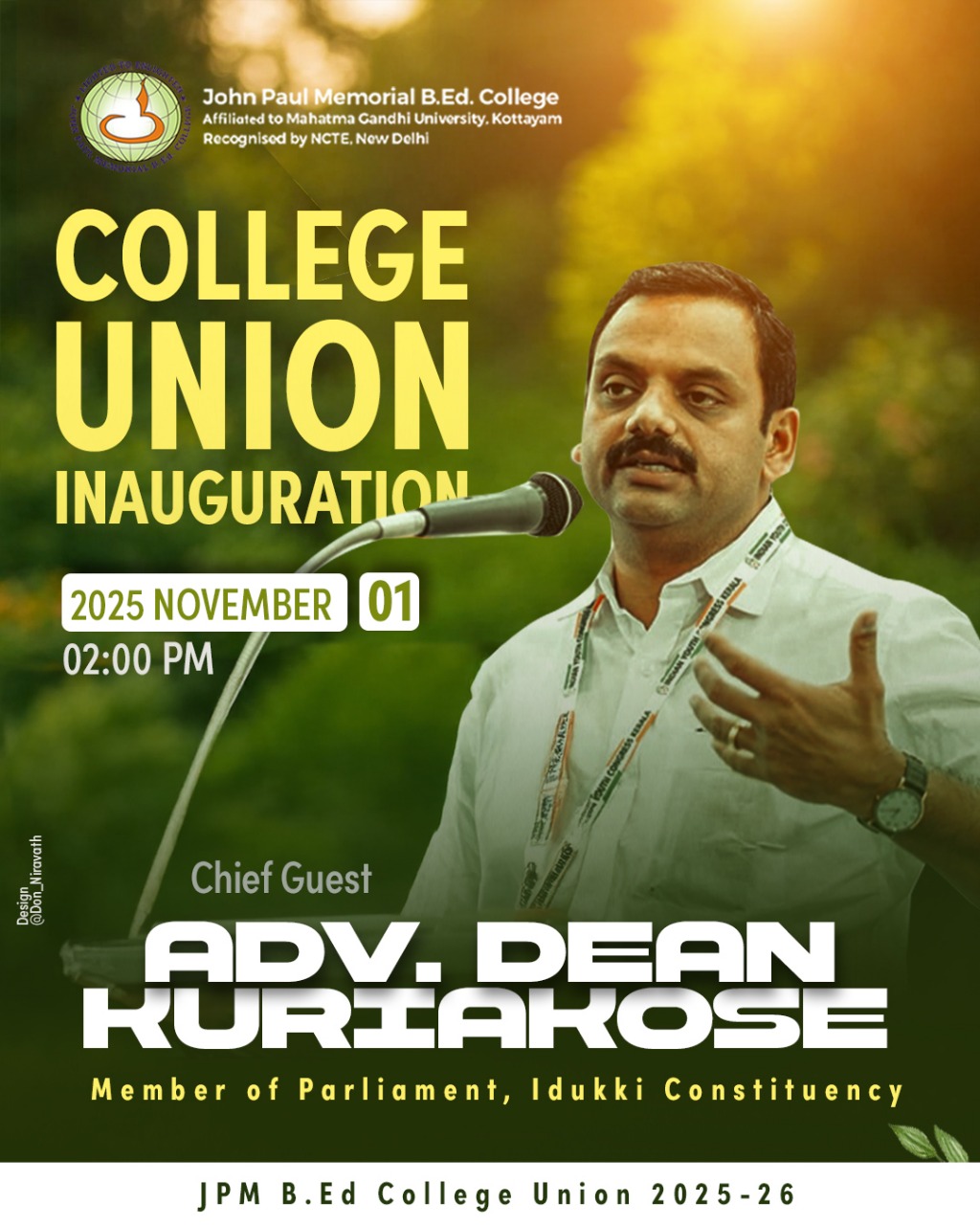 COLLEGE UNION INAUGURATION 